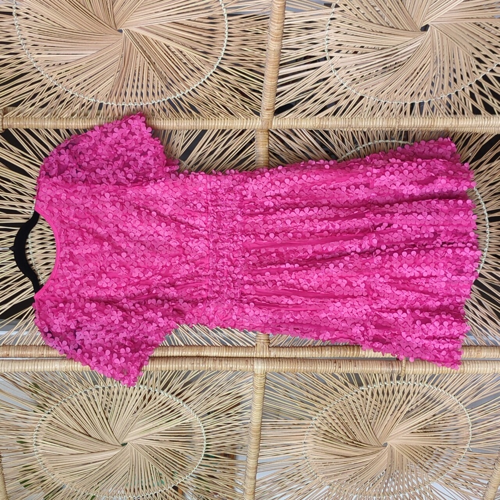 Anthropologie The Somerset Mini Dress: Floral Appliqué Edition in Pink - Picture 5 of 11